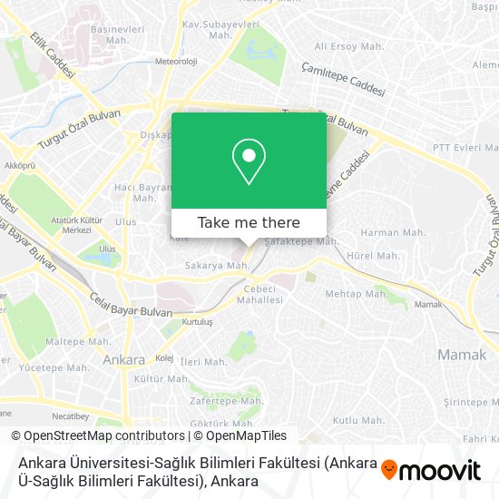 Ankara Üniversitesi-Sağlık Bilimleri Fakültesi map