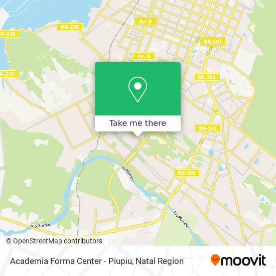 Mapa Academia Forma Center - Piupiu