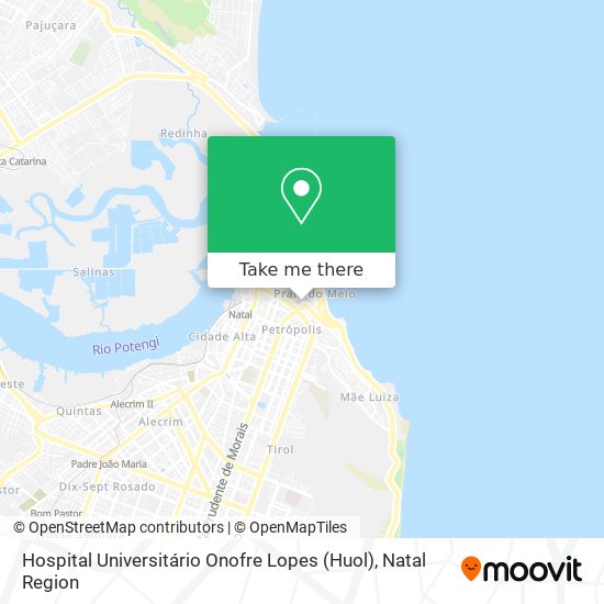 Hospital Universitário Onofre Lopes (Huol) map