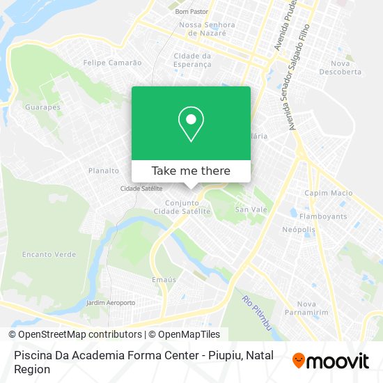 Piscina Da Academia Forma Center - Piupiu map