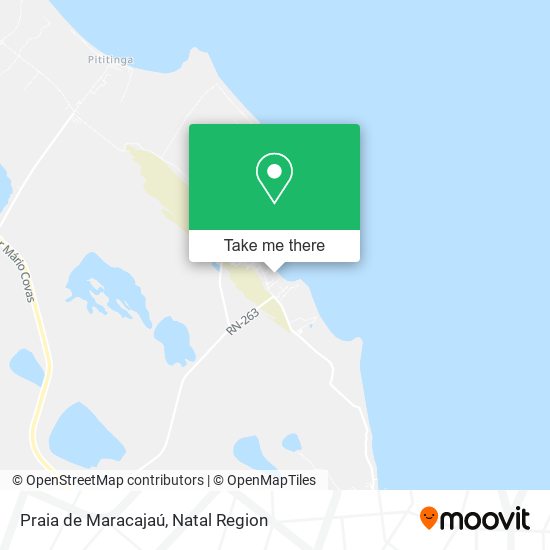 How to get to Praia de Maracajaú in Maxaranguape by Bus or Train?