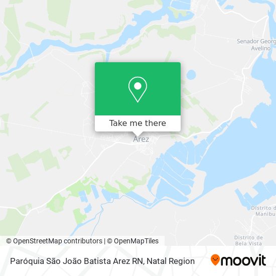 Paróquia São João Batista Arez RN map