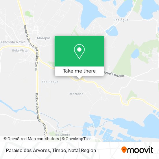 Paraíso das Árvores, Timbó map
