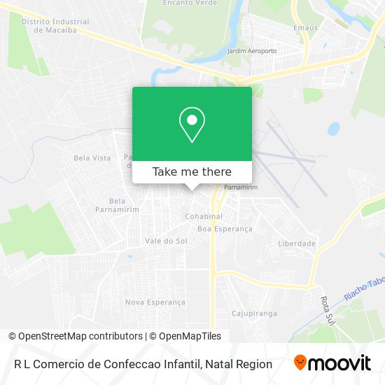 R L Comercio de Confeccao Infantil map