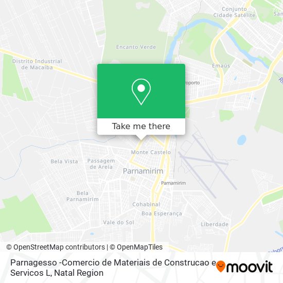 Mapa Parnagesso -Comercio de Materiais de Construcao e Servicos L