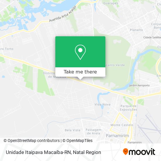 Mapa Unidade Itaipava Macaíba-RN