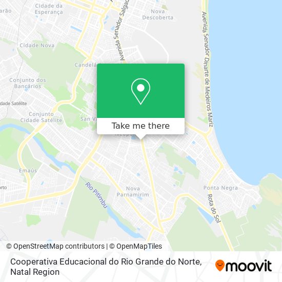 Mapa Cooperativa Educacional do Rio Grande do Norte