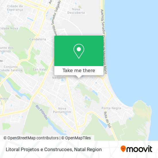 Mapa Litoral Projetos e Construcoes