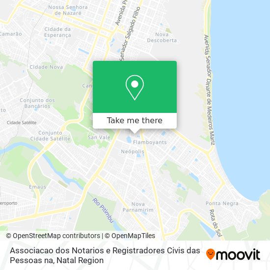 Mapa Associacao dos Notarios e Registradores Civis das Pessoas na