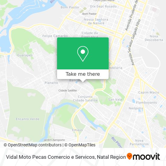 Mapa Vidal Moto Pecas Comercio e Servicos