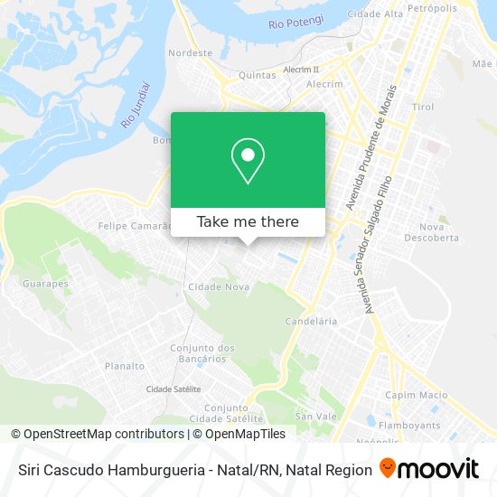 Mapa Siri Cascudo Hamburgueria - Natal / RN