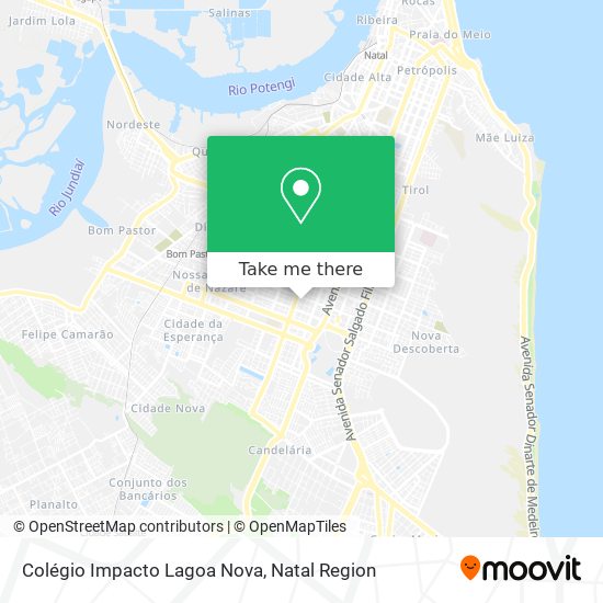 Mapa Colégio Impacto Lagoa Nova