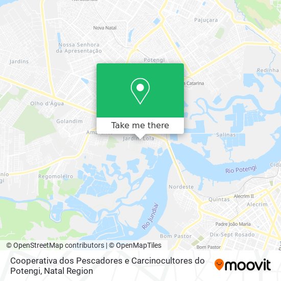 Cooperativa dos Pescadores e Carcinocultores do Potengi map