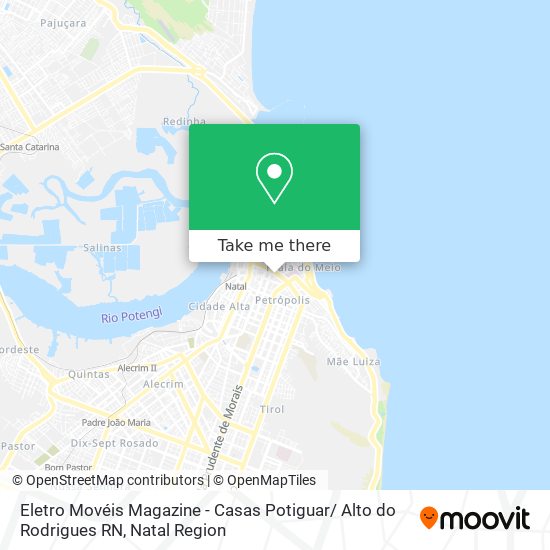 Eletro Movéis Magazine - Casas Potiguar/ Alto do Rodrigues RN map