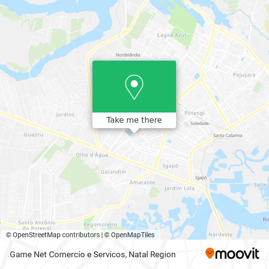 Game Net Comercio e Servicos map