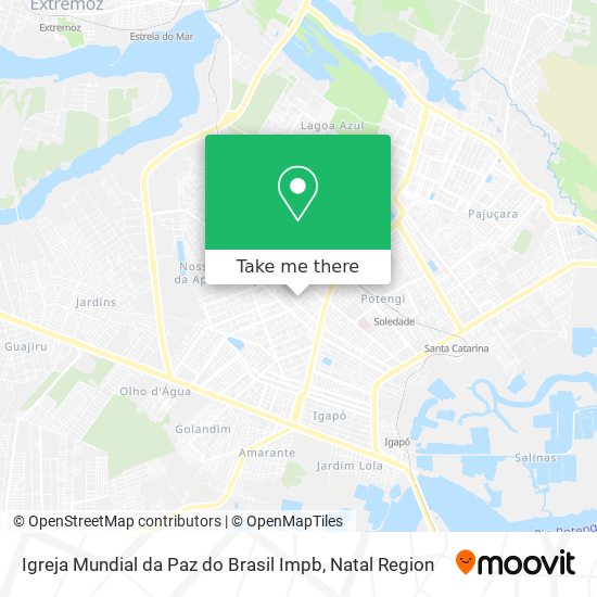 Igreja Mundial da Paz do Brasil Impb map