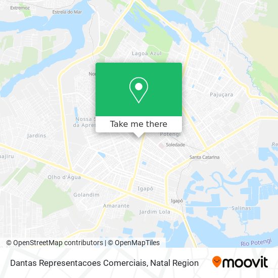 Dantas Representacoes Comerciais map