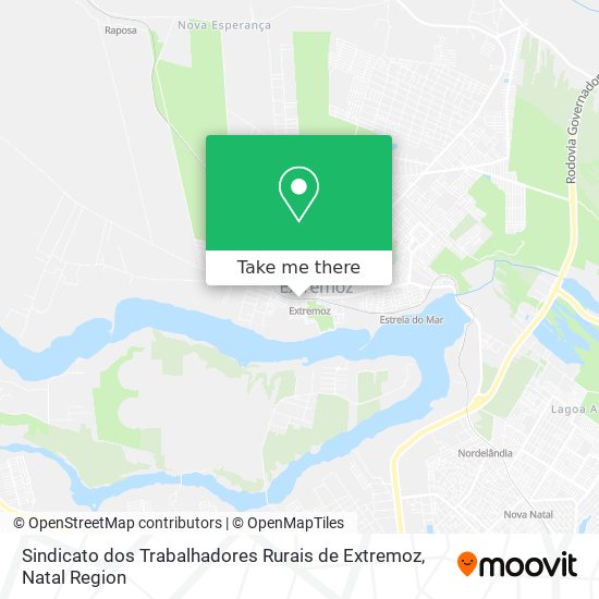 Sindicato dos Trabalhadores Rurais de Extremoz map