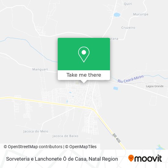 Sorveteria e Lanchonete Ô de Casa map