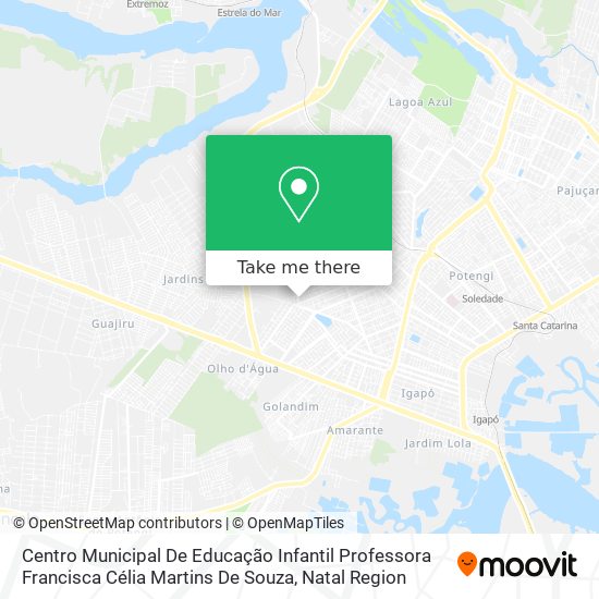 Mapa Centro Municipal De Educação Infantil Professora Francisca Célia Martins De Souza