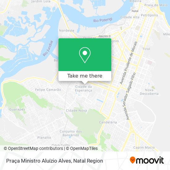 Mapa Praça Ministro Aluízio Alves