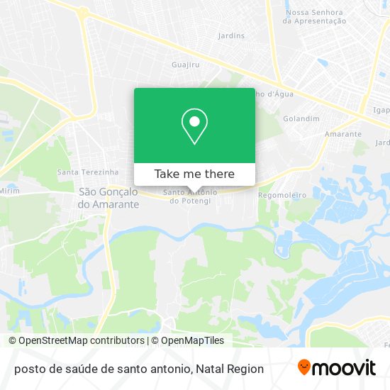 posto de saúde de santo antonio map