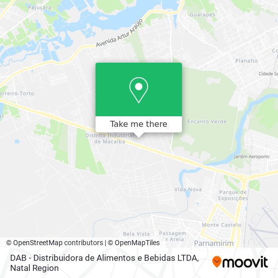 DAB - Distribuidora de Alimentos e Bebidas LTDA map