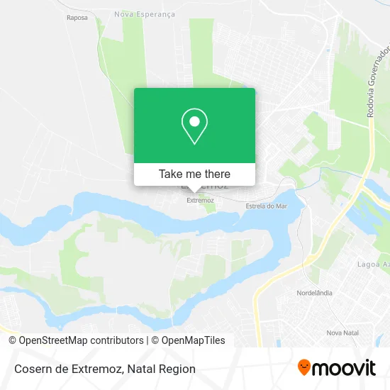 Cosern de Extremoz map