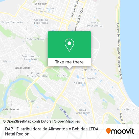 DAB - Distribuidora de Alimentos e Bebidas LTDA. map