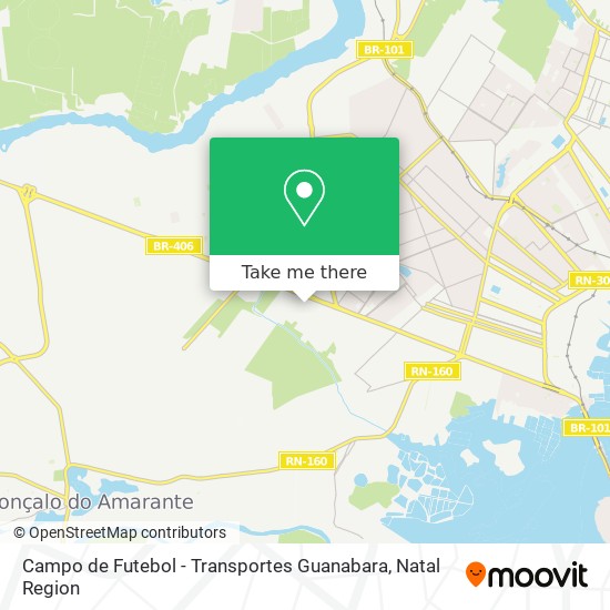 Campo de Futebol - Transportes Guanabara map