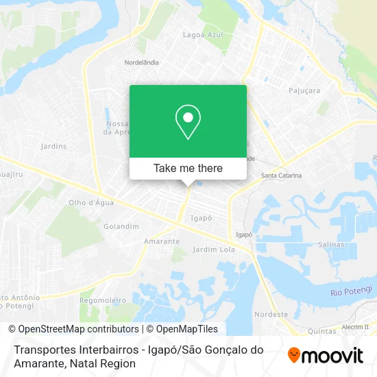 Transportes Interbairros - Igapó / São Gonçalo do Amarante map