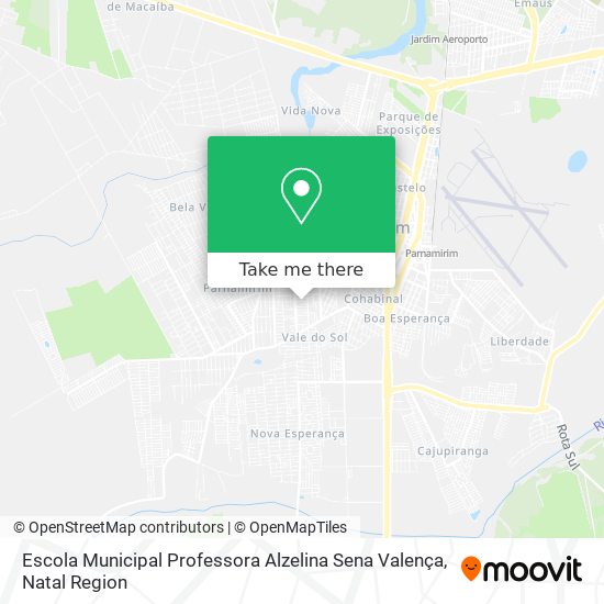 Mapa Escola Municipal Professora Alzelina Sena Valença