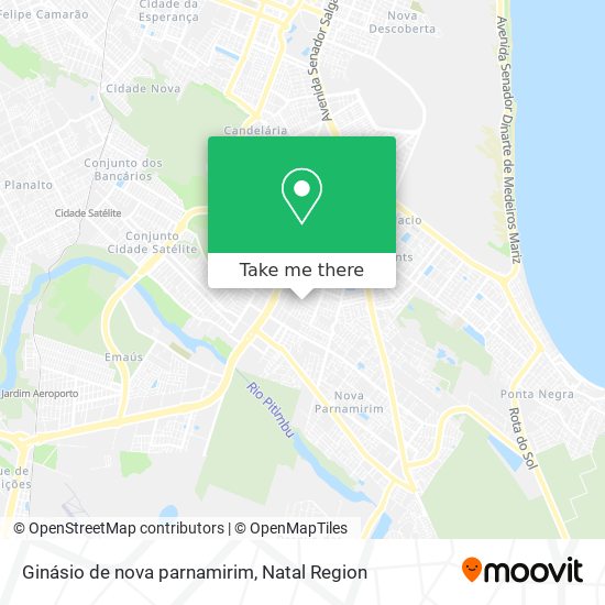 Ginásio de nova parnamirim map