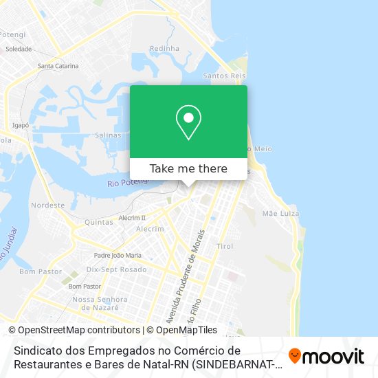 Mapa Sindicato dos Empregados no Comércio de Restaurantes e Bares de Natal-RN (SINDEBARNAT-RN)