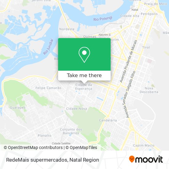 Mapa RedeMais supermercados