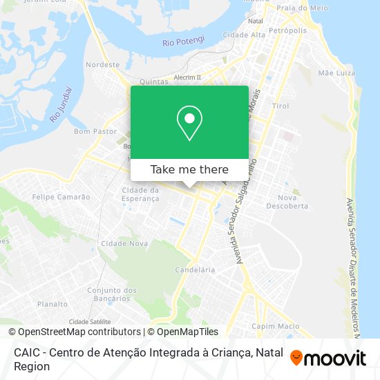 Mapa CAIC - Centro de Atenção Integrada à Criança