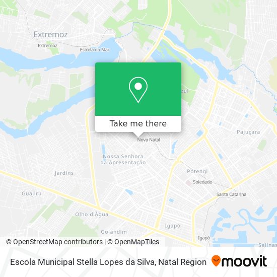 Mapa Escola Municipal Stella Lopes da Silva