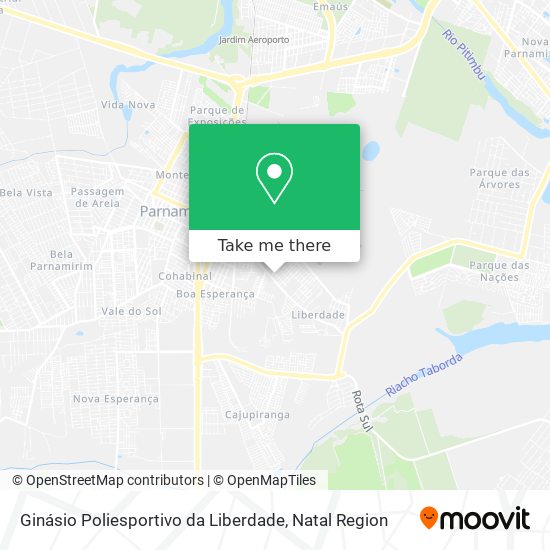 Mapa Ginásio Poliesportivo da Liberdade