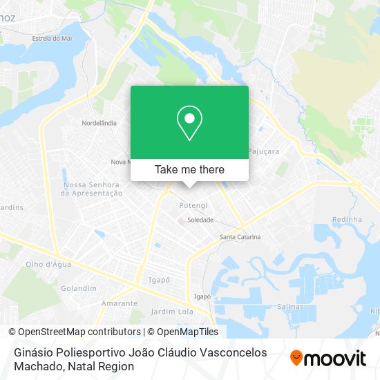 Mapa Ginásio Poliesportivo João Cláudio Vasconcelos Machado