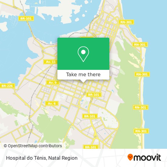 Hospital do Tênis map