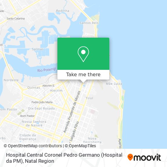 Mapa Hospital Central Coronel Pedro Germano (Hospital da PM)