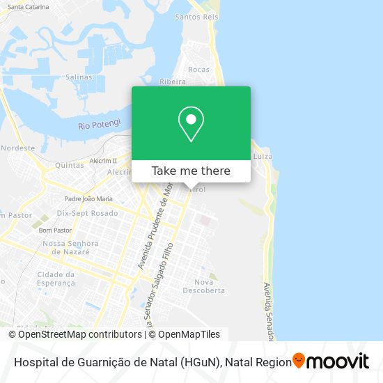 Mapa Hospital de Guarnição de Natal (HGuN)