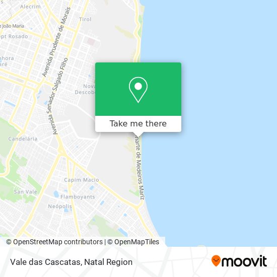 Vale das Cascatas map