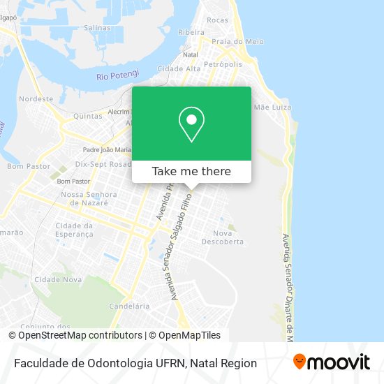 Mapa Faculdade de Odontologia UFRN