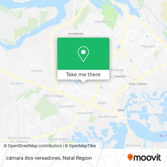 câmara dos vereadores map