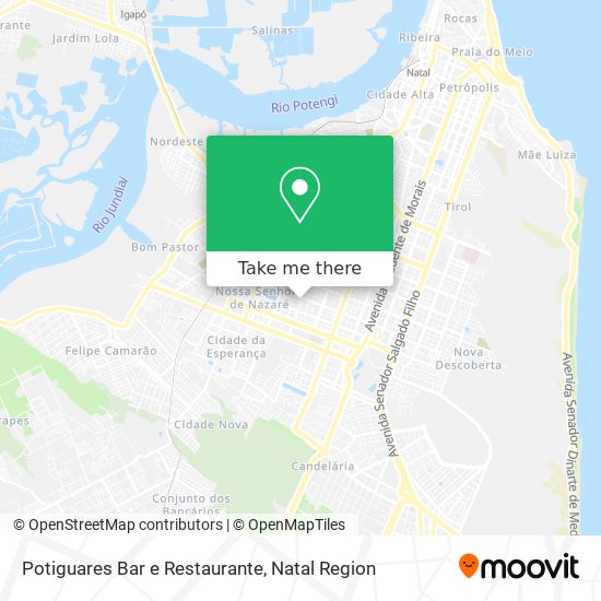 Mapa Potiguares Bar e Restaurante