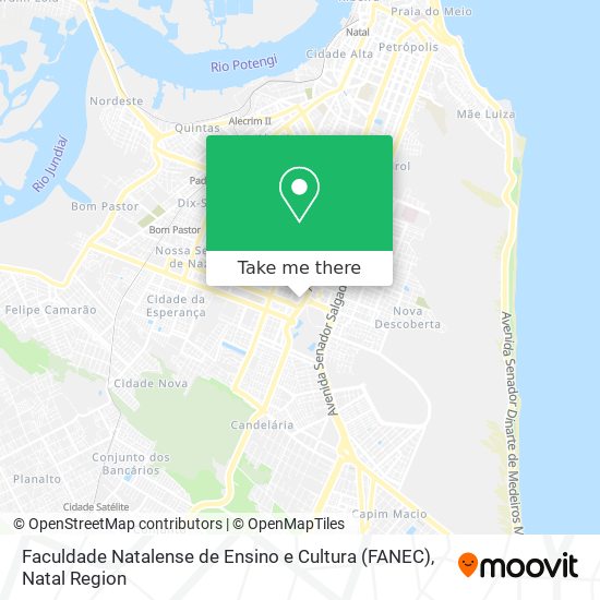 Mapa Faculdade Natalense de Ensino e Cultura (FANEC)