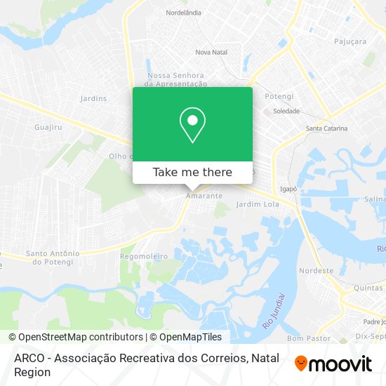 ARCO - Associação Recreativa dos Correios map