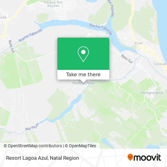 Resort Lagoa Azul map