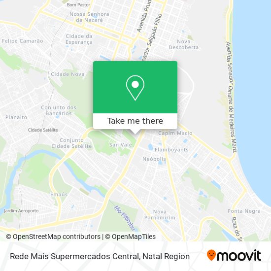 Rede Mais Supermercados Central map